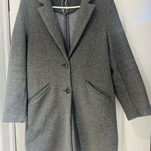 Zara Women's Gray Pea Coat